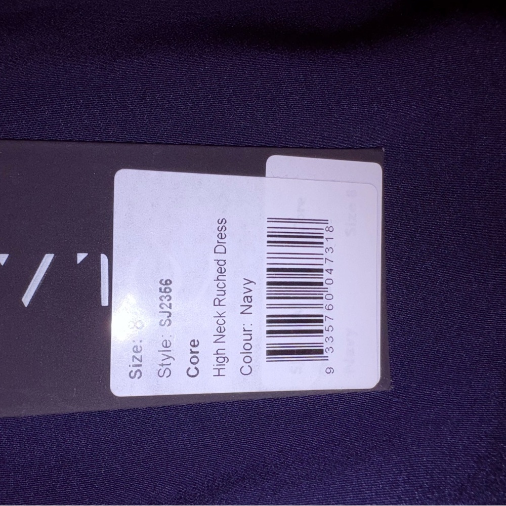 NWT Shona Joy Navy Blue Sleeveless Halter Midi Dress - Picture 6 of 7